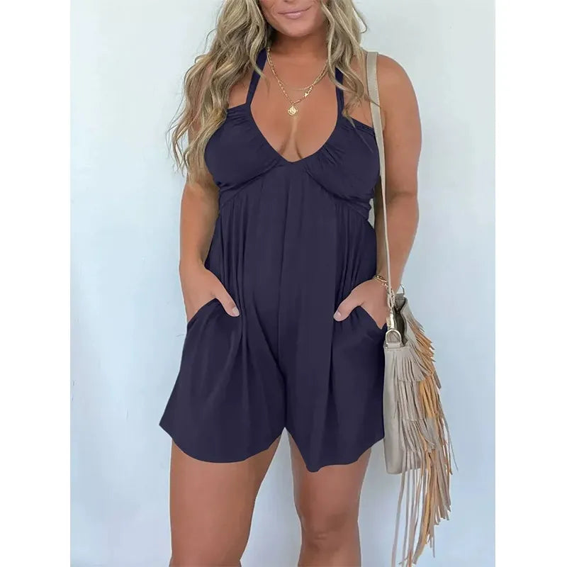 Fashion Casual Halter Women's Jumpsuit