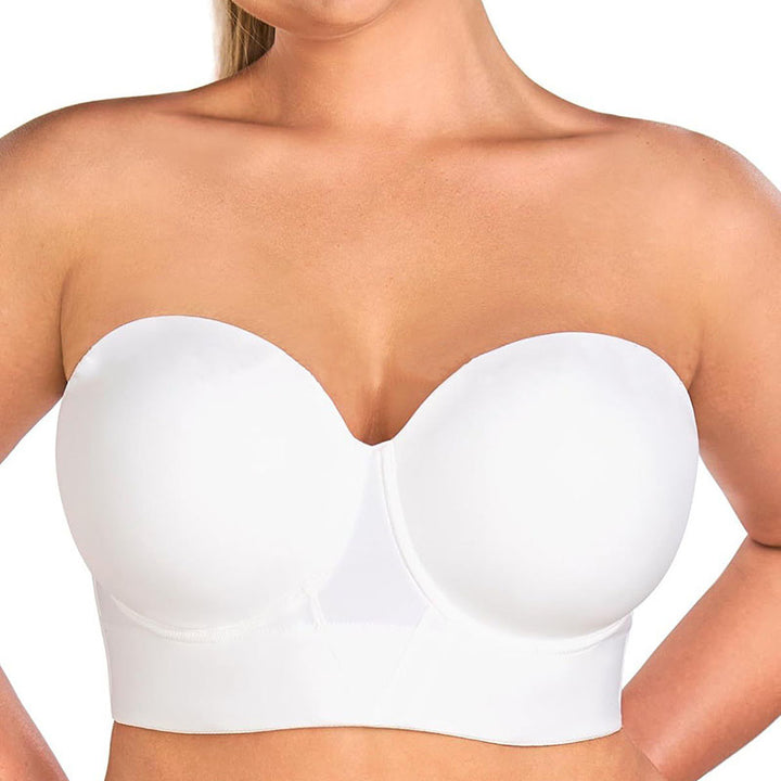 Strapless printed bra