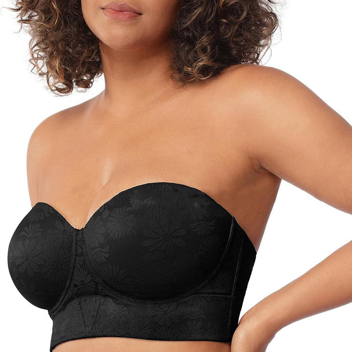 Strapless printed bra