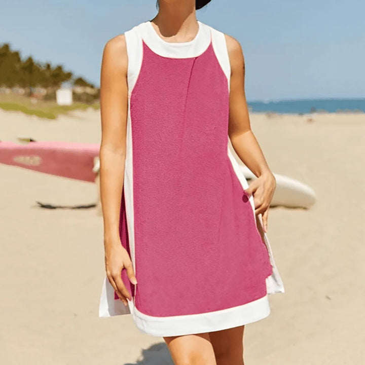 Colorblock sleeveless top with shorts