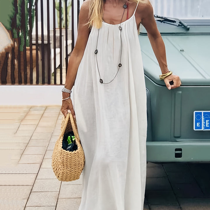 Backless loose long home wear dress