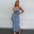 Sleeveless Halter Long Dress