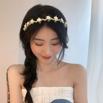 Pearl and Flower Hairband