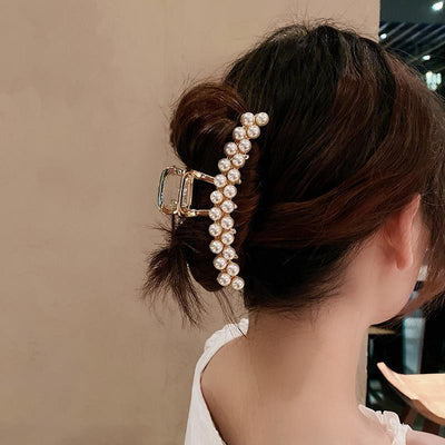 Double Layer Pearl Diamond Hair Clip