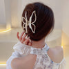 Pearl butterfly hair clip